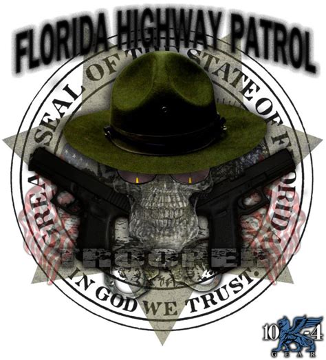 florida highway patrol police decal for the thin blue line