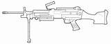 M249 Weapons Outline Minimi Machine Wikia Para Fal Edit sketch template