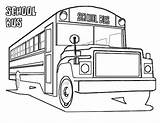Bus Coloring School Pages Printable Kids sketch template