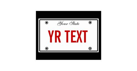 license plate template postcard zazzle