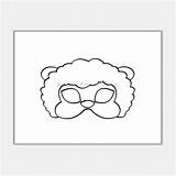 Sheep Mask Kids Print Template Craft Printable Cut Paper Tag Themed Farm Ready Play Party Great Just sketch template