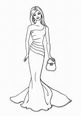 Fashion Coloring Pages Designer Getcolorings sketch template