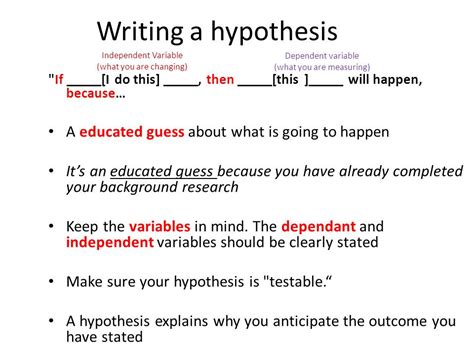 writing  hypothesis worksheet escolagersonalvesgui