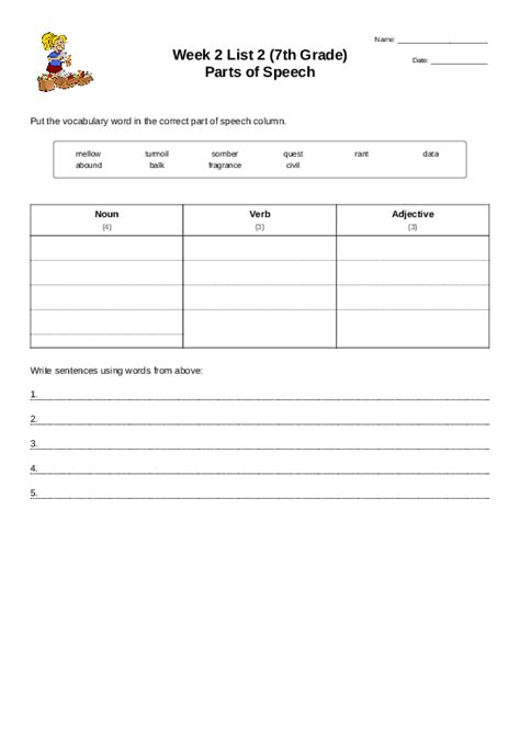 grade  parts  sch worksheets worksheets  kindergarten