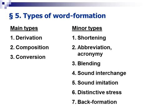 word formation morphological structure   analysis lecture
