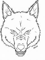 Wolf Outline Drawing Head Face Angry Tattoo Rikimaru Dark Tattoos Getdrawings Help Deviantart Attraction Loading sketch template
