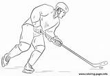 Hockey Coloring Nhl Player Pages Sport Printable Print Color sketch template