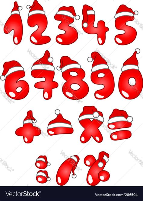 christmas numbers royalty  vector image vectorstock