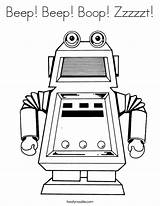 Beep Coloring Boop Robot Built California Usa Twistynoodle sketch template
