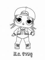 Lol Coloring Surprise Pages Color Swag Print Doll Mc Dolls sketch template