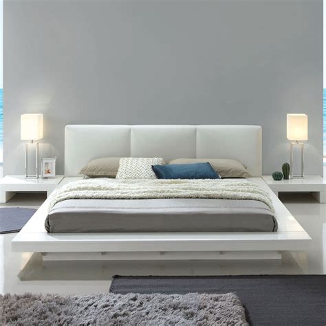 classic contemporary white color bedrooom furniture queen size bed pc bedframe  profile bed