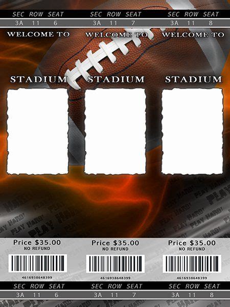 football ticket template awesome football templates ticket template