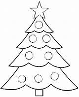 Tree Christmas Coloring Template Trees Pages Drawing Printable Kids Outline Preschoolers Preschool Blank Xmas Simple Presents Color Toddler Clipart Printables sketch template