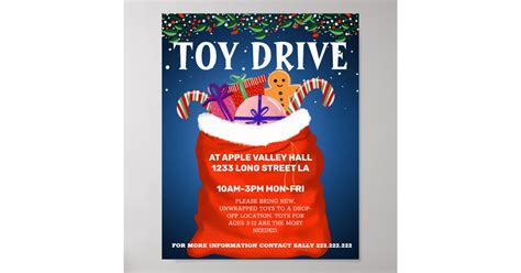 toy drive poster zazzle
