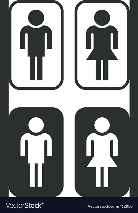 toilet signs royalty free vector image vectorstock