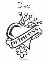 Coloring Diva Am Special Someone Pages Princess Outline Crown Built California Usa Twistynoodle Heart Kids Print Noodle sketch template