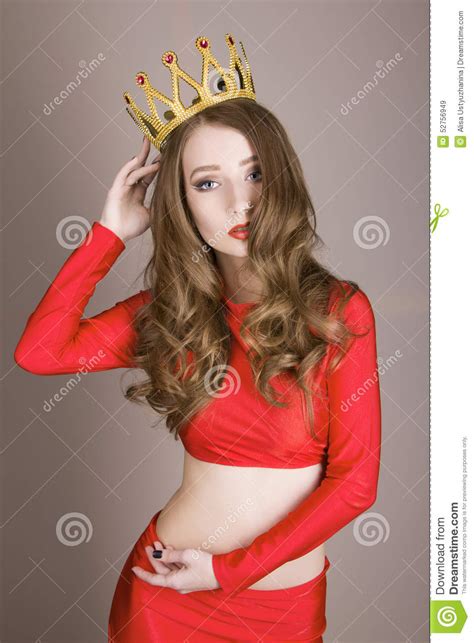 Beauty Little Princess Wearing A Crown Stock Image Image