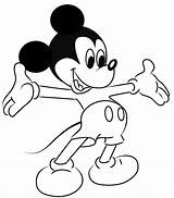 Mickey Mouse Coloring Pages Drawing Cartoon Clipart Cartoons Disney Clipartbest Characters Popular sketch template