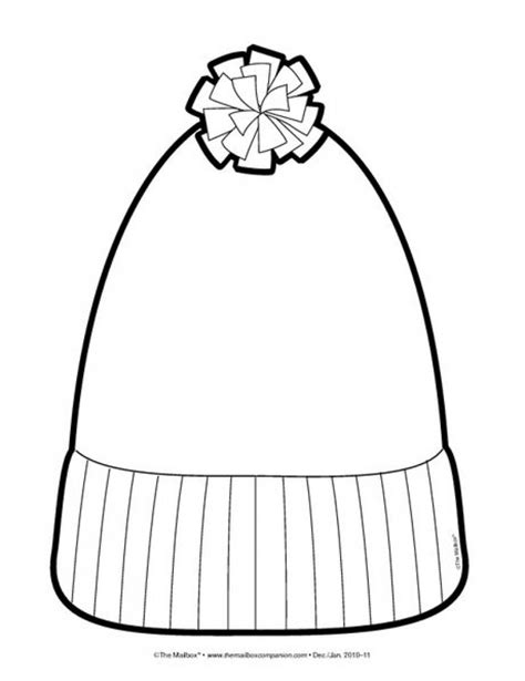 printable winter hat template