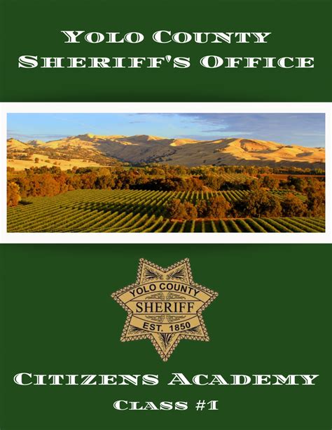 citizens academy yolo county sheriff s office woodland ca