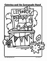 Lemonade Coloring Stand Pages Summer Kids Color Sheets Caterina Pdf Print Template sketch template