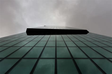 stock photo  cloudy glass high rise