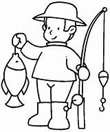 Coloring Pages Fishmonger Pescador Para Colorear 為孩子的色頁 sketch template
