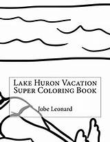 Huron Coloring Lake Designlooter 91kb 400px sketch template