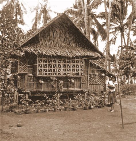 nipa bamboo house common filipino traditional houses philippines pinterest