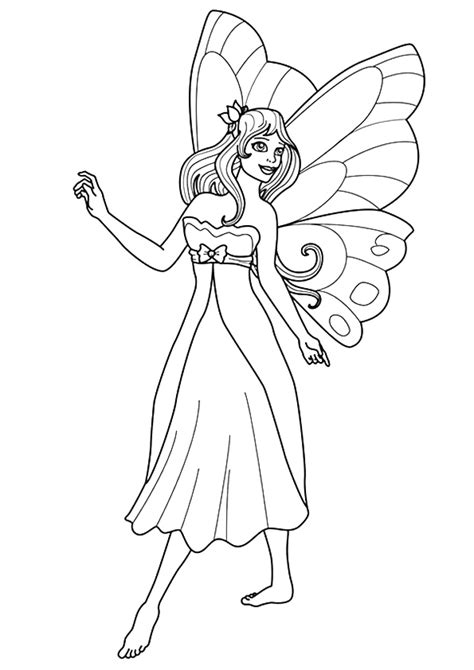 fairy princess coloring page  printable coloring pages  kids