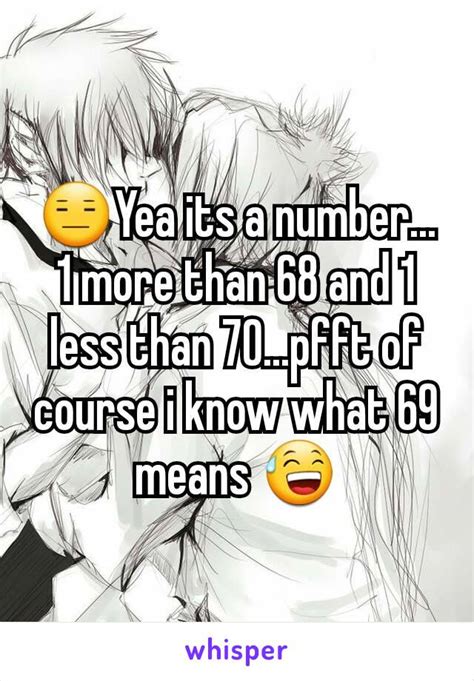 I Mean Do You Know What 69 Means