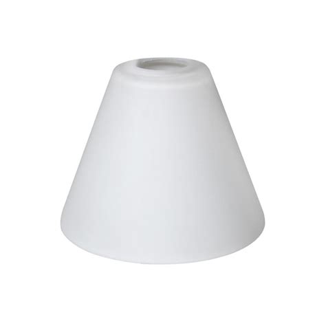 5 51 In H 6 5 In W Frosted Opal Etched Glass Cone Pendant Light Shade