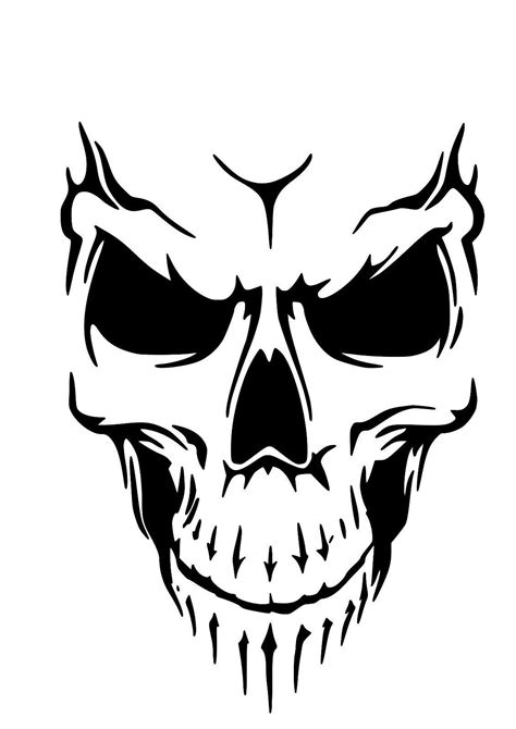 skull stencils  printable printable  templates