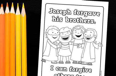 joseph forgave  brothers printable coloring sheet ministryark