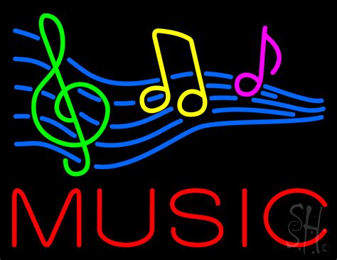 red   musical notes neon sign  neon signs