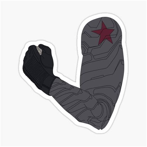 winter soldier arm sticker  sale  mereldekoster redbubble