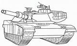 Coloring Army Tanks sketch template
