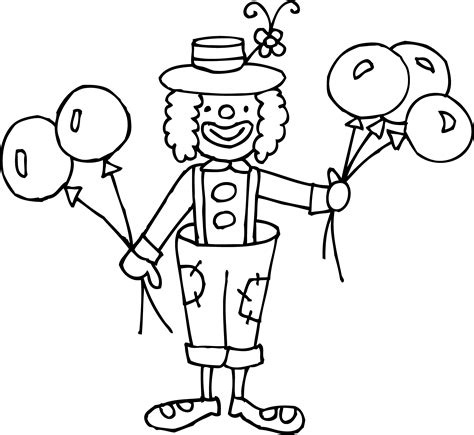 cute clown coloring pages  getcoloringscom  printable