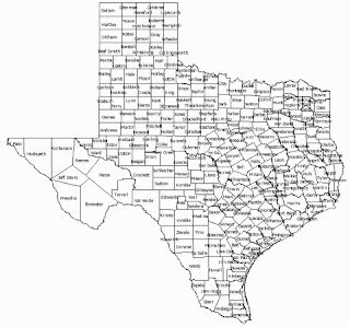 january  texas map  cities  counties printables