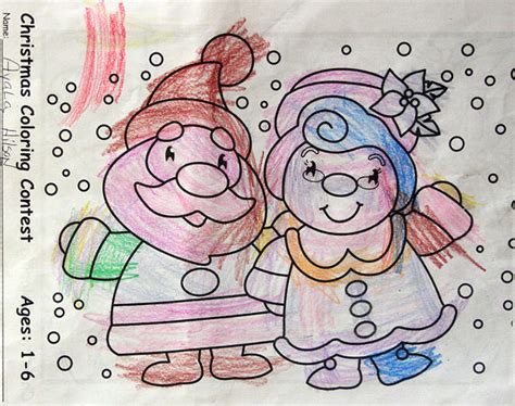 christmas coloring contest winning entries  bloomeradvancecom