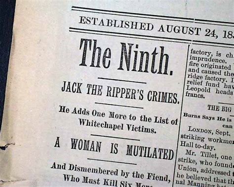 Great Headlines On Jack The Ripper