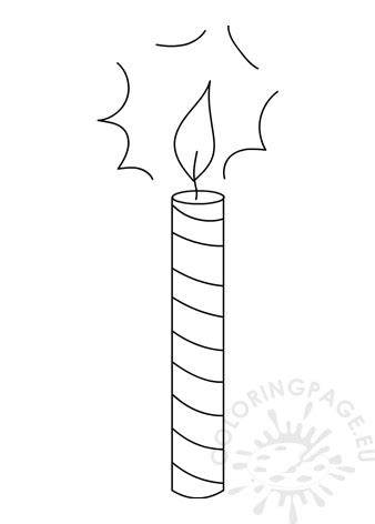 birthday candle template coloring page