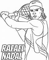 Coloring Nadal Rafael Tennis Player Printable Print sketch template
