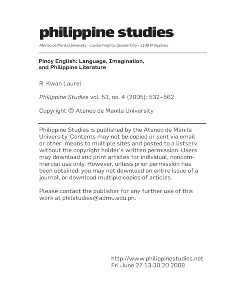 print  article philippine studies