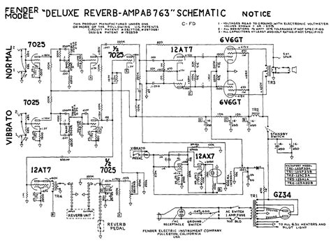 audio service manuals   fender deluxe reverb ab schematic