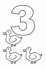 Coloring Number Ducks Three Color Bulk Learn sketch template