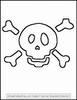 Pirate Crossbones Carve Applique sketch template