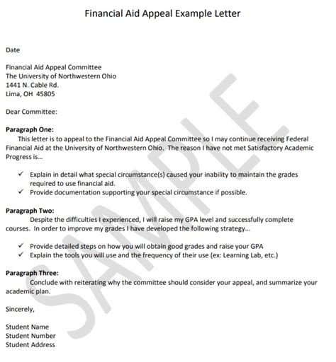 fafsa special circumstances letter