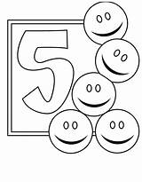 Coloring Number Numbers Pages Color Five Print Kids Funny Popular Gif sketch template