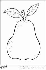 Pear Jambu Mewarnai Pears Buah Fruits Ngajar Bahan Berlatih Partridge Biji Printablecolouringpages sketch template